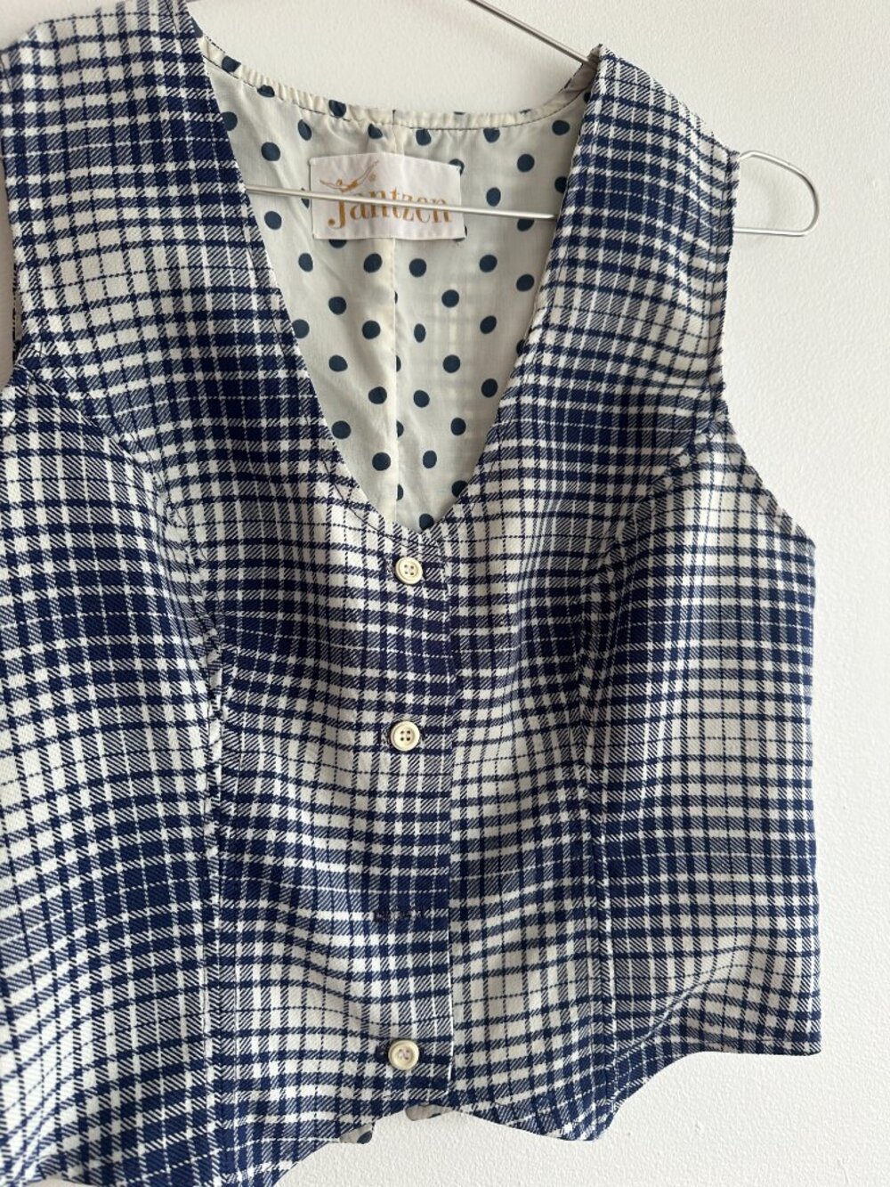 Vintage Jantzen Stripe & Polka Dot Vest - Picture 5 of 13